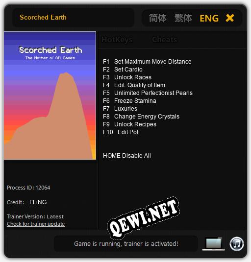 Scorched Earth: ТРЕЙНЕР И ЧИТЫ (V1.0.49)