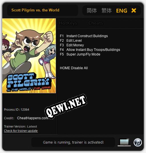Scott Pilgrim vs. the World: Читы, Трейнер +5 [CheatHappens.com]