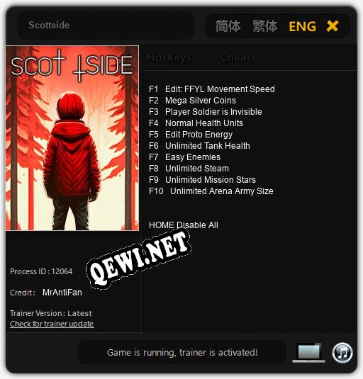 Трейнер для Scottside [v1.0.5]
