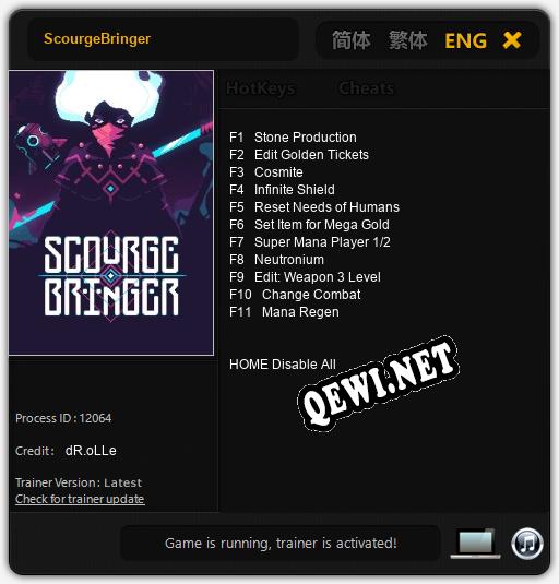 ScourgeBringer: Трейнер +11 [v1.7]