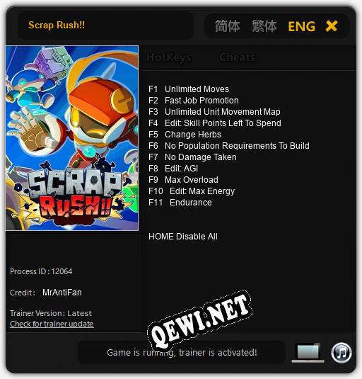 Scrap Rush!!: Трейнер +11 [v1.2]