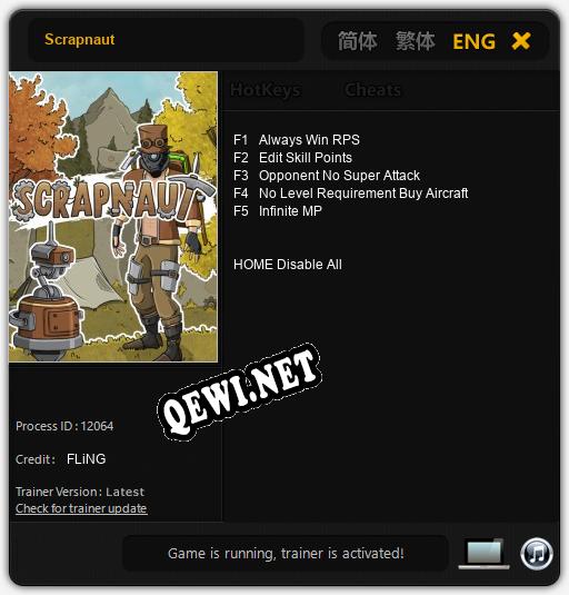Scrapnaut: ТРЕЙНЕР И ЧИТЫ (V1.0.55)