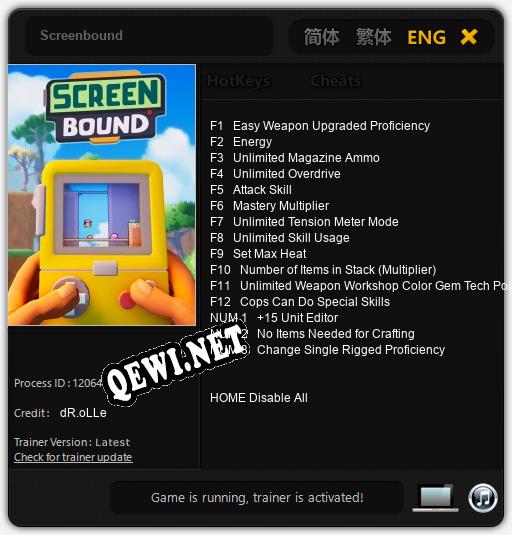 Screenbound: Читы, Трейнер +15 [dR.oLLe]