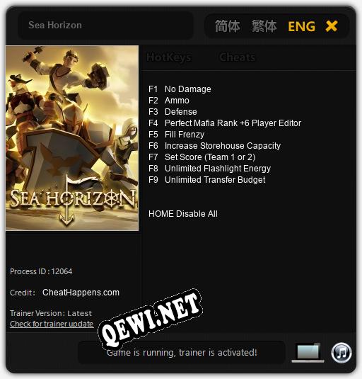 Трейнер для Sea Horizon [v1.0.9]