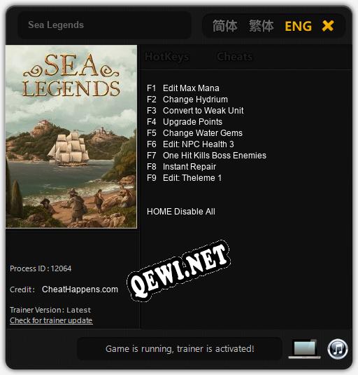 Sea Legends: ТРЕЙНЕР И ЧИТЫ (V1.0.15)