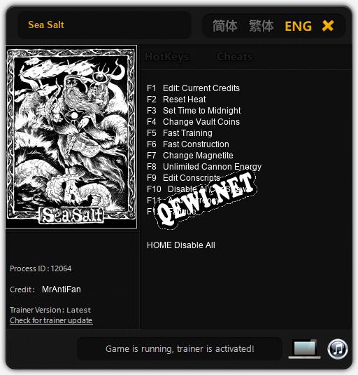 Sea Salt: Трейнер +12 [v1.6]