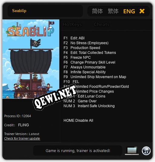 Seablip: ТРЕЙНЕР И ЧИТЫ (V1.0.28)