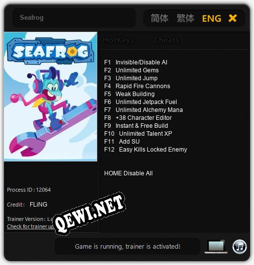 Seafrog: Читы, Трейнер +12 [FLiNG]
