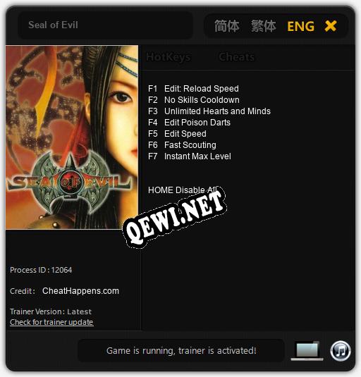 Трейнер для Seal of Evil [v1.0.1]