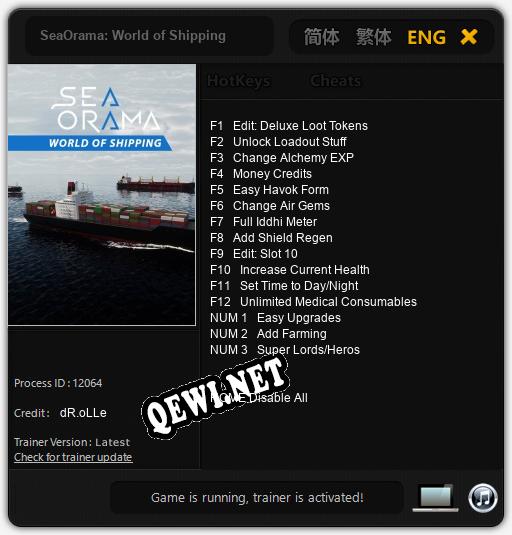 SeaOrama: World of Shipping: ТРЕЙНЕР И ЧИТЫ (V1.0.16)