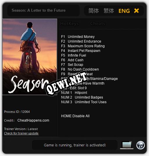 Season: A Letter to the Future: ТРЕЙНЕР И ЧИТЫ (V1.0.3)