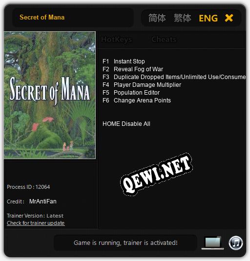 Secret of Mana: Читы, Трейнер +6 [MrAntiFan]