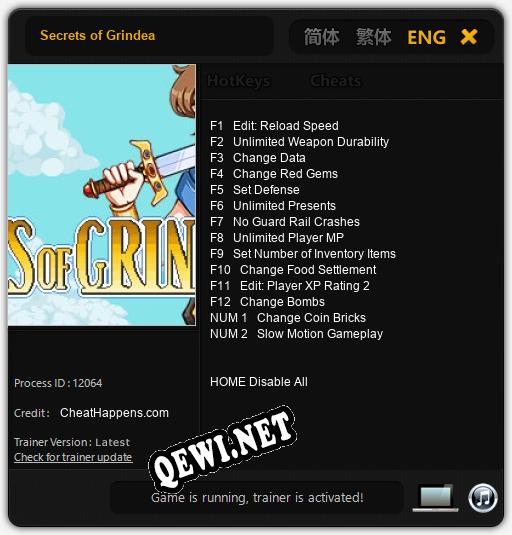 Secrets of Grindea: ТРЕЙНЕР И ЧИТЫ (V1.0.63)