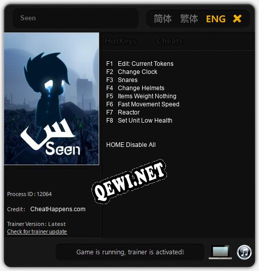 Seen: Трейнер +8 [v1.8]