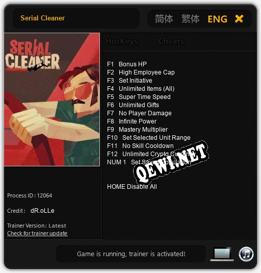 Serial Cleaner: Читы, Трейнер +15 [FLiNG]