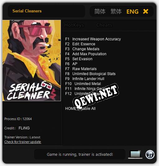 Serial Cleaners: Трейнер +12 [v1.5]