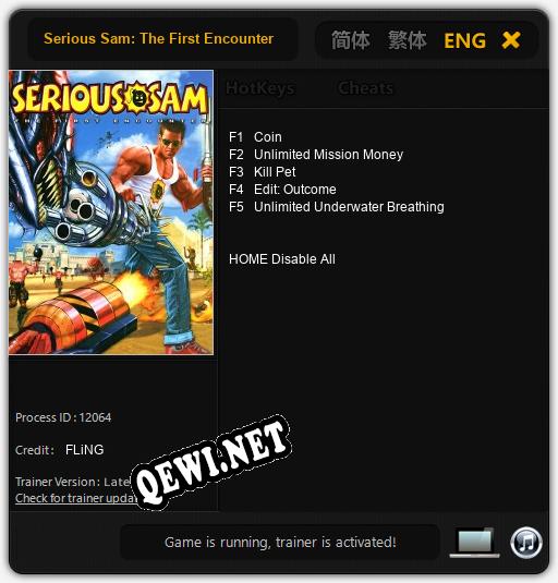 Serious Sam: The First Encounter: Трейнер +5 [v1.2]