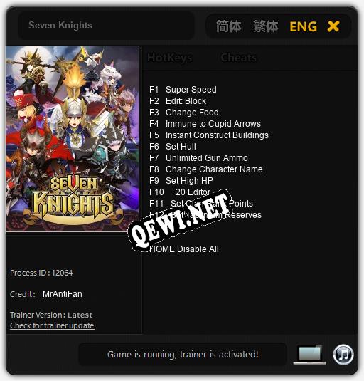 Трейнер для Seven Knights [v1.0.4]