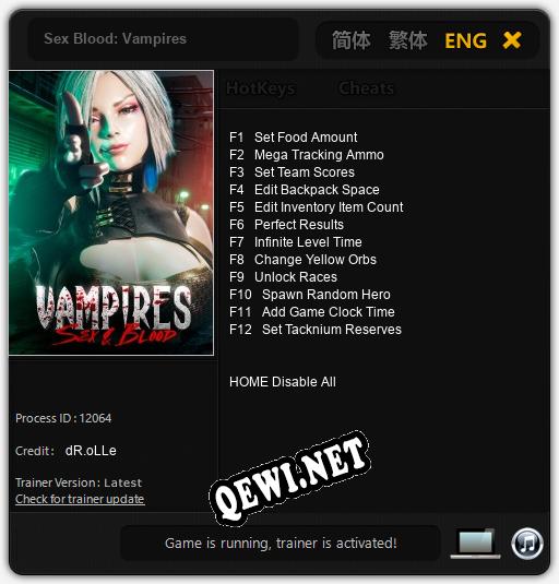 Трейнер для Sex Blood: Vampires [v1.0.5]
