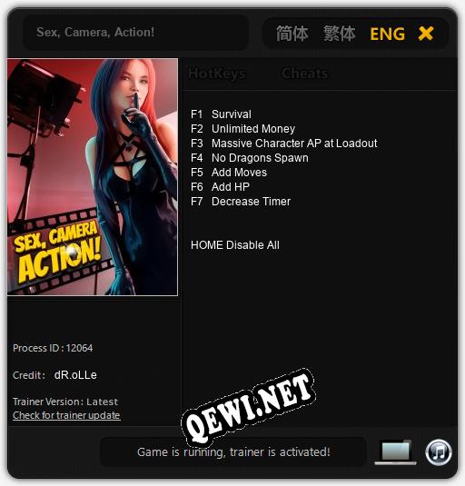 Sex, Camera, Action!: ТРЕЙНЕР И ЧИТЫ (V1.0.87)