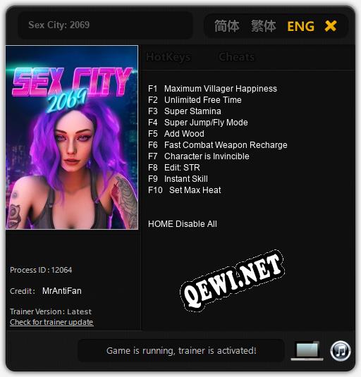 Трейнер для Sex City: 2069 [v1.0.7]