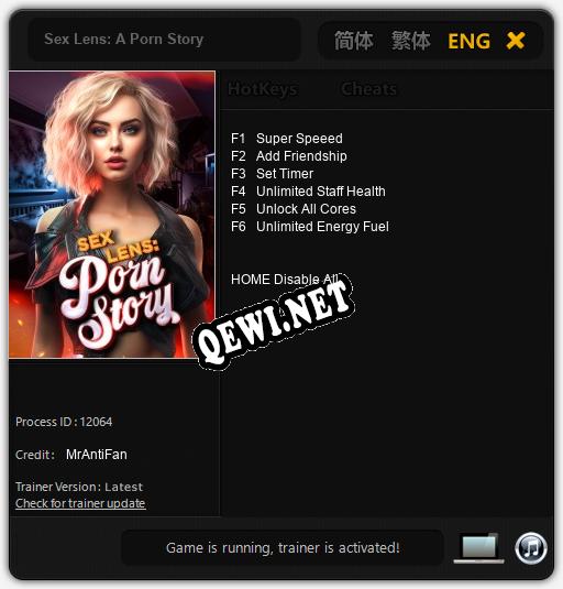 Трейнер для Sex Lens: A Porn Story [v1.0.3]