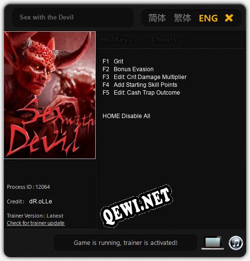 Sex with the Devil: Читы, Трейнер +5 [dR.oLLe]