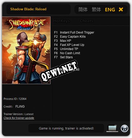 Трейнер для Shadow Blade: Reload [v1.0.6]
