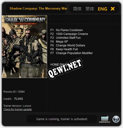 Shadow Company: The Mercenary War: Читы, Трейнер +7 [FLiNG]