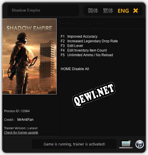 Shadow Empire: Трейнер +5 [v1.7]