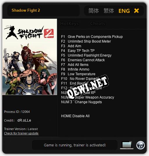 Shadow Fight 2: Читы, Трейнер +15 [dR.oLLe]