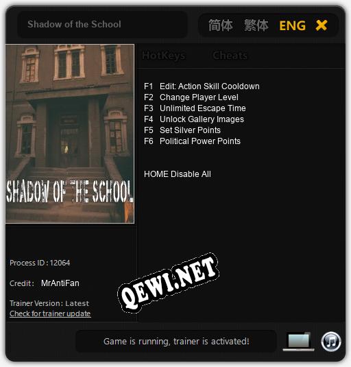 Shadow of the School: Читы, Трейнер +6 [MrAntiFan]