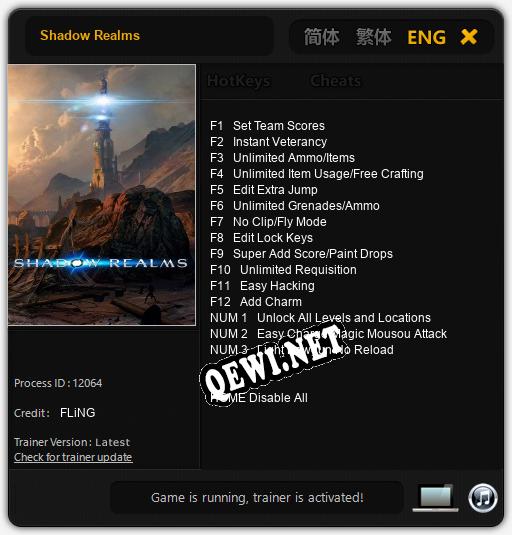 Shadow Realms: ТРЕЙНЕР И ЧИТЫ (V1.0.23)