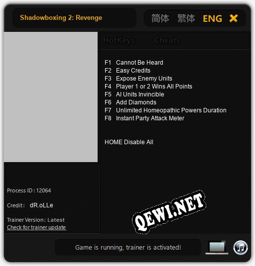 Shadowboxing 2: Revenge: Читы, Трейнер +8 [dR.oLLe]