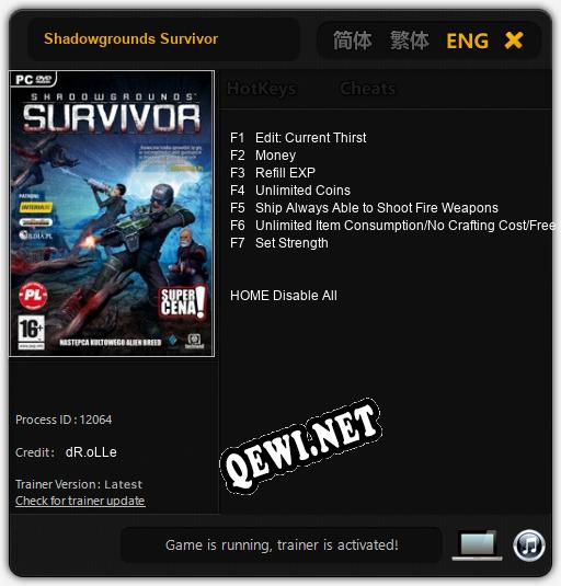 Shadowgrounds Survivor: Трейнер +7 [v1.2]