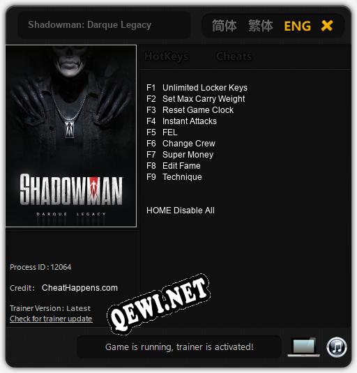 Shadowman: Darque Legacy: Трейнер +9 [v1.3]