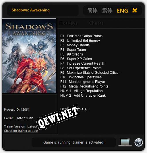 Shadows: Awakening: Читы, Трейнер +14 [MrAntiFan]