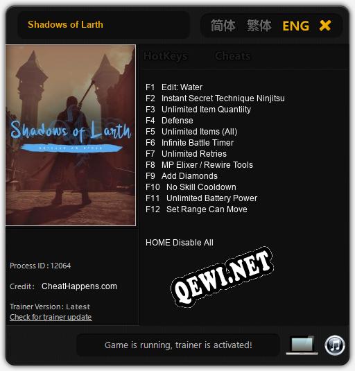 Shadows of Larth: Читы, Трейнер +12 [CheatHappens.com]