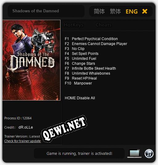 Shadows of the Damned: ТРЕЙНЕР И ЧИТЫ (V1.0.48)