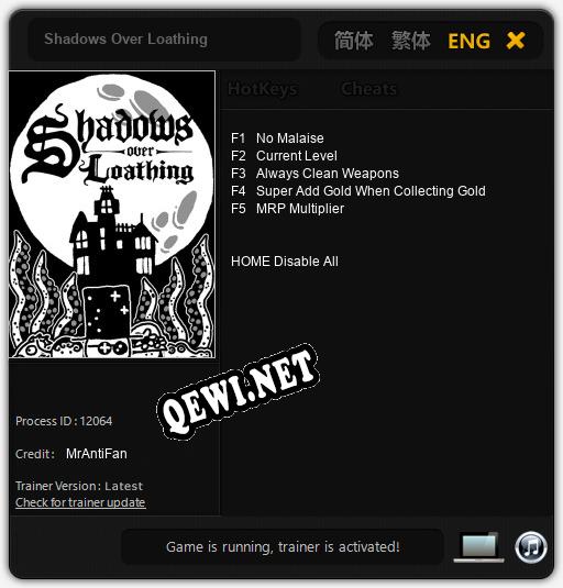 Трейнер для Shadows Over Loathing [v1.0.2]