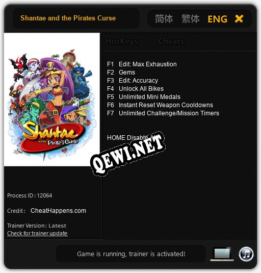 Shantae and the Pirates Curse: Читы, Трейнер +7 [CheatHappens.com]