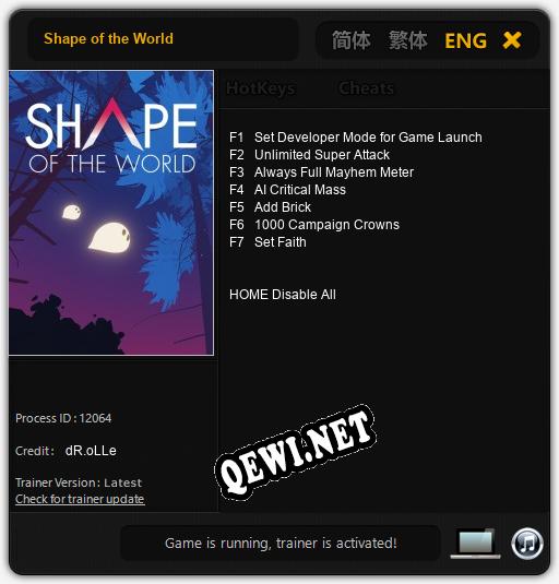 Shape of the World: Читы, Трейнер +7 [dR.oLLe]