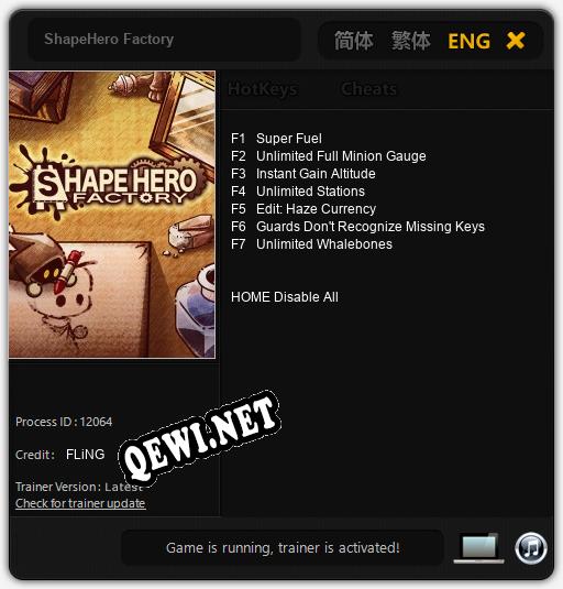 Трейнер для ShapeHero Factory [v1.0.8]