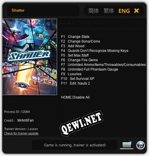 Shatter: Трейнер +11 [v1.9]