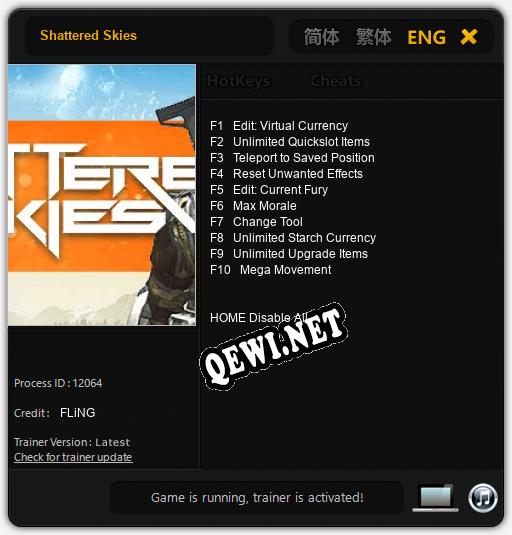 Shattered Skies: Трейнер +10 [v1.3]
