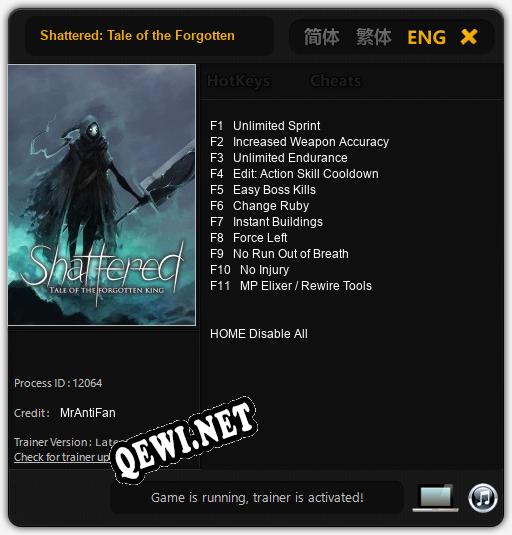 Трейнер для Shattered: Tale of the Forgotten King [v1.0.8]