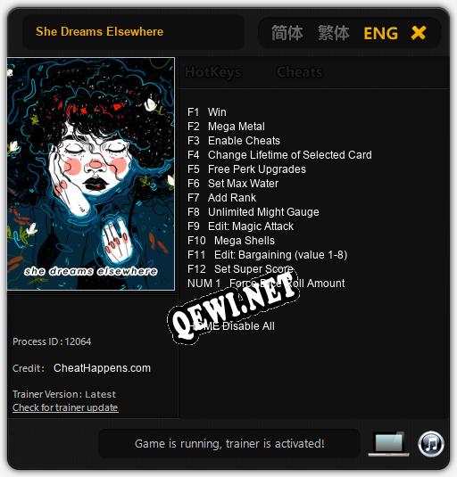 She Dreams Elsewhere: Читы, Трейнер +13 [CheatHappens.com]
