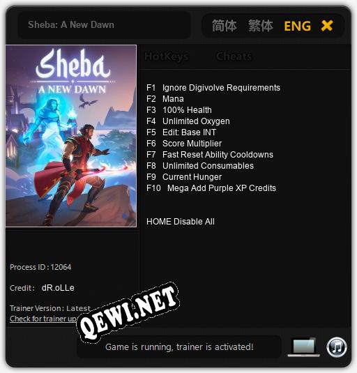 Sheba: A New Dawn: Трейнер +10 [v1.4]