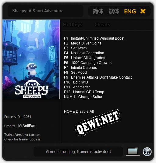 Sheepy: A Short Adventure: Трейнер +13 [v1.8]