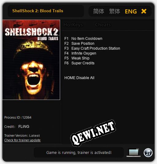 ShellShock 2: Blood Trails: ТРЕЙНЕР И ЧИТЫ (V1.0.62)